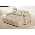 Beige couleur réglable en cuir L Shape Sofa